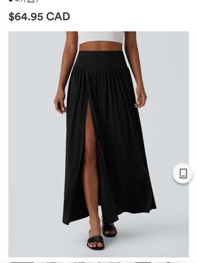 NWT Halara High Waisted 2-in-1 Flowy Maxi Casual Skirt *1